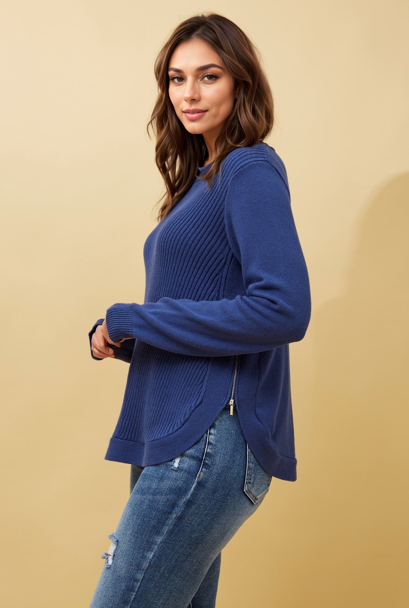 DAPHNE RIBBED KNIT JUMPER