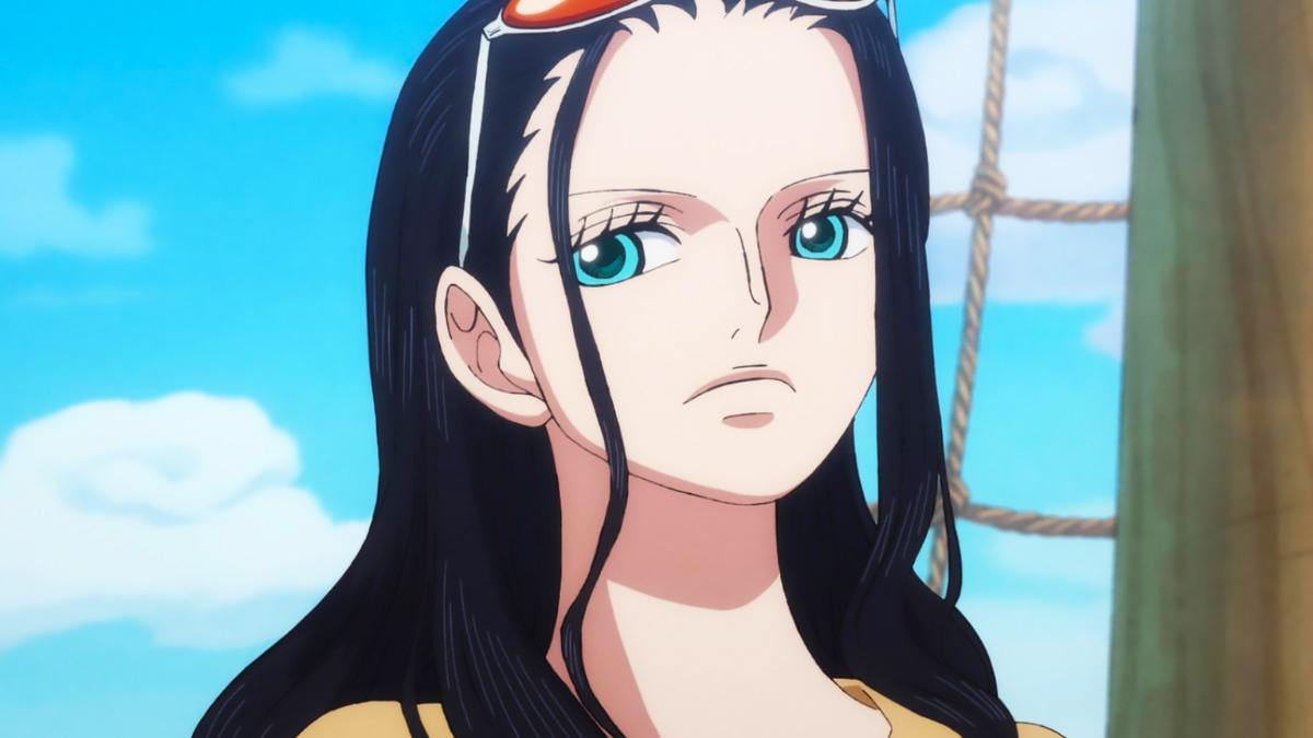 Robin looking to the side in Whole Cake Island, One Piece